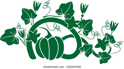 Green Silhouette General View Pumpkin Plant Stock Vector Royalty Free 1323619502 Shutterstock 9560