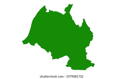 the green silhouette of the German city of Karlsruhe