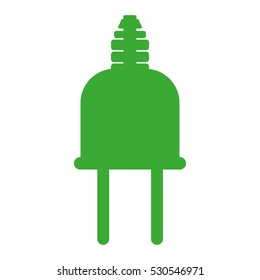 green silhouette head plug connector