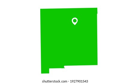 Green silhouette of map of the city of Santa Fe in Argentina on a white background