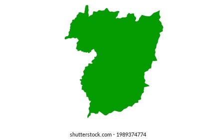 green silhouette map of the city of Villarreal in Spain