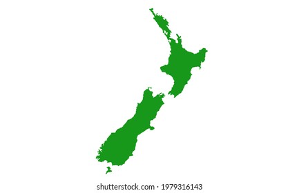 green silhouette map of the island of Zealand in Denmark