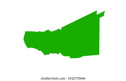 Silueta verde del mapa de la provincia de Pathum Thani en el centro de Tailandia sobre un fondo blanco