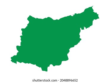 
Green silhouette of Guipúzcoa. Green map of Guipúzcoa, San Sebastián or Donostia