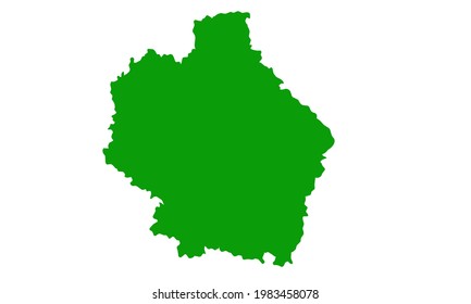 Green silhouette of map of Tambov city in Russia