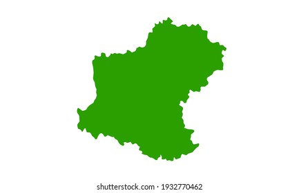 Green silhouette of Thailand's Nakhon Si Thammarat province map on a white background