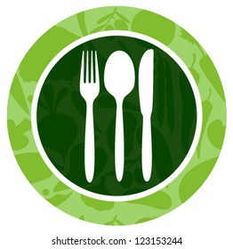 green silhouette vegetables food icon