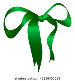 Green silk festive ribbon, for decorating Christmas gifts. st patrick's day, birthday, wedding