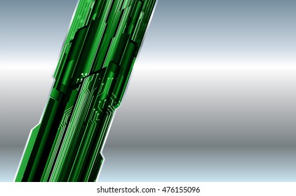 green silver abstract cyber future technology concept background, illustration, circuit board, binary code, text box