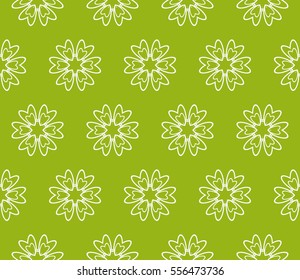 green, silver color decorative floral ornament. modern pattern. seamless vector illustration. for interior design, textile, wallpaper