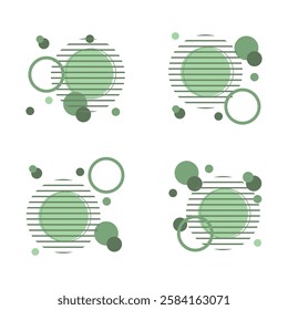 Green simple abstract geometric hipster pattern design element isolated vector illustration on white background.