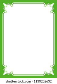 Green Simple Border Frame Book Cover Stock Vector (Royalty Free ...