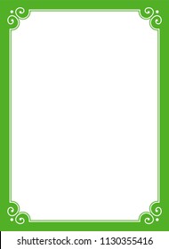 Green Simple Border Frame Book Cover Stock Vector (Royalty Free ...