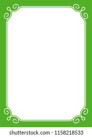 Green Simple Border Frame Book Cover Stock Vector (Royalty Free ...