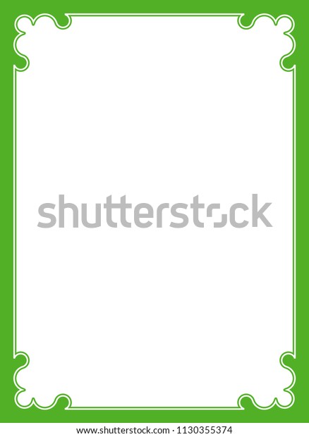 Green Simple Border Frame Book Cover Stock Vector (Royalty Free ...