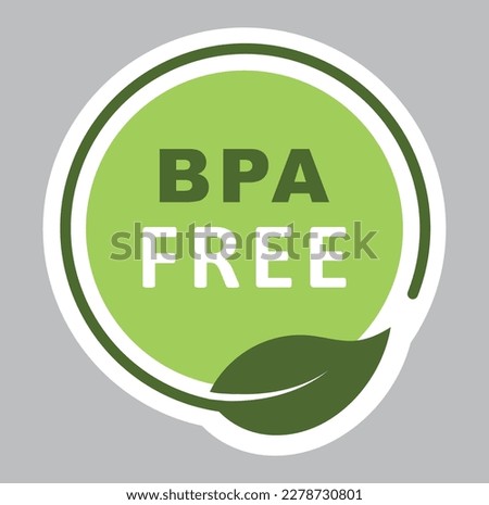 Green simple bpa free logo. Concept of emblem for packaging products or healthy emblem template. 