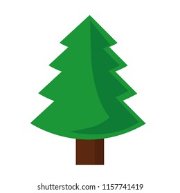 green simple christmas tree vector illustration EPS10