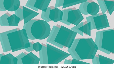 green Simple and clean overlapping geometric abstract background illustration