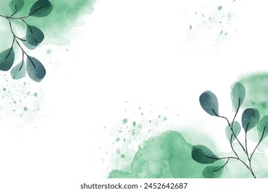 Green Simple Clean Watercolor Background