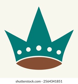 green simple crown vector illustration