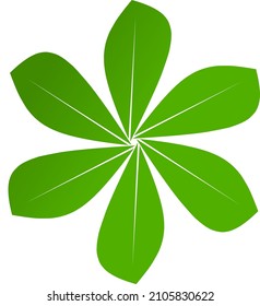 diseño de logotipo de flor simple verde