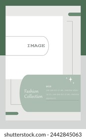 green simple layout for social media template