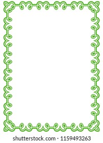 Green Simple Line Border Frame Vector Stock Vector (Royalty Free ...