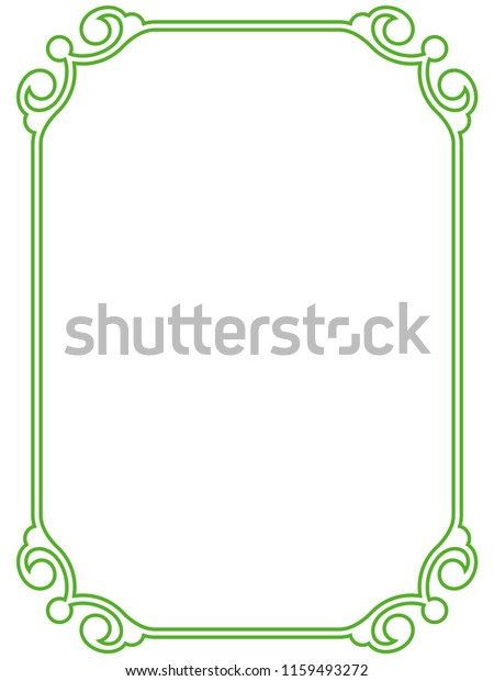 Green Simple Line Border Frame Vector のベクター画像素材 ロイヤリティフリー