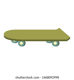 green skateboard for summer symbol isolated Vector design illustration