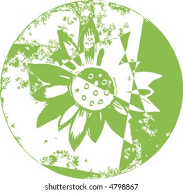 green sketch flower