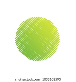Green Sketchy Abstract Circle Scribble Background