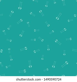 Green Ski poles icon isolated seamless pattern on green background. Extreme sport. Skiing equipment. Winter sports icon.  Vector Illustration