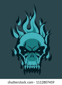 Green Skull Fire Stock Vector (Royalty Free) 1112807459 | Shutterstock