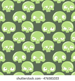 green skulls pattern
