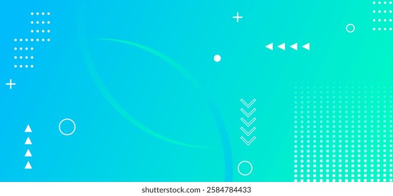 Green and sky blue colour abstract gradient background with curve lines design background vector illustration. Perfect for modern projects, basktop wallpaper, banner, poster, texture, business.