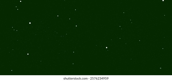 Green sky with many stars in the shape of the milky way, astronomy background, Vector illustration. landscape