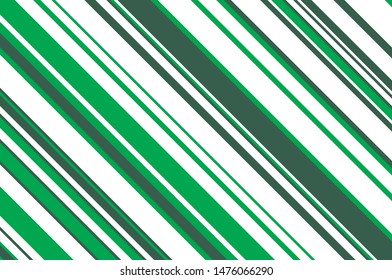 Green slanted strips of different thicknesses. Vector illustration