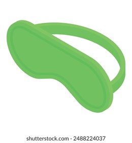 Green sleep mask for sleeping well, lying on a white background