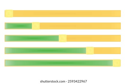 Green slider bar. vector illustration