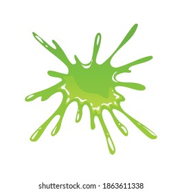 Bella verde. Goo blob salpicado, muco goteo tóxico. Trozo y gotas deslizantes, bordes líquidos. Caricatura aislada vectorial formas decorativas de juego blotch. Snot