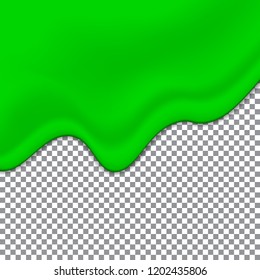 Green slime isolated on transparent background. Vector illustration. Eps 10