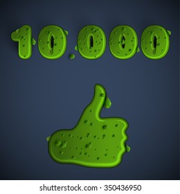 Green slime like, vector