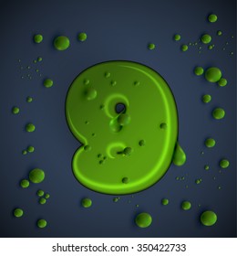 Green slime nine, vector