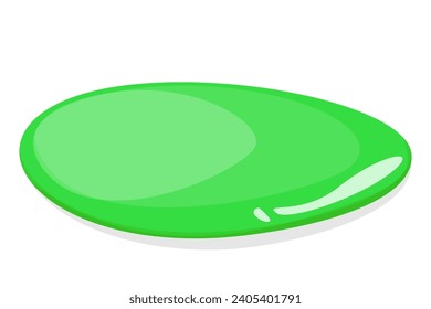 Green slime puddle vector isolated. Illustration of green splatter. Poisonous radioactive liquid.