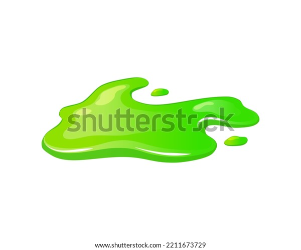 Green Slime Spill On White Isolated Stock Vector (Royalty Free ...