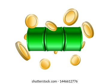 Green Slot Machine Slots Reel With Coins Jackpot Spin Gambling Vector Illustration