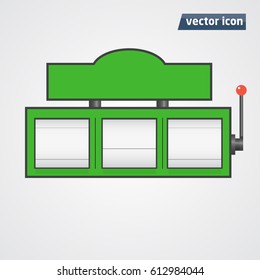 green slot machine vector illustration