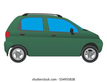 green small car
