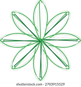a green small flower design