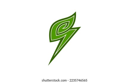 Diseño del logotipo de energía inteligente verde 